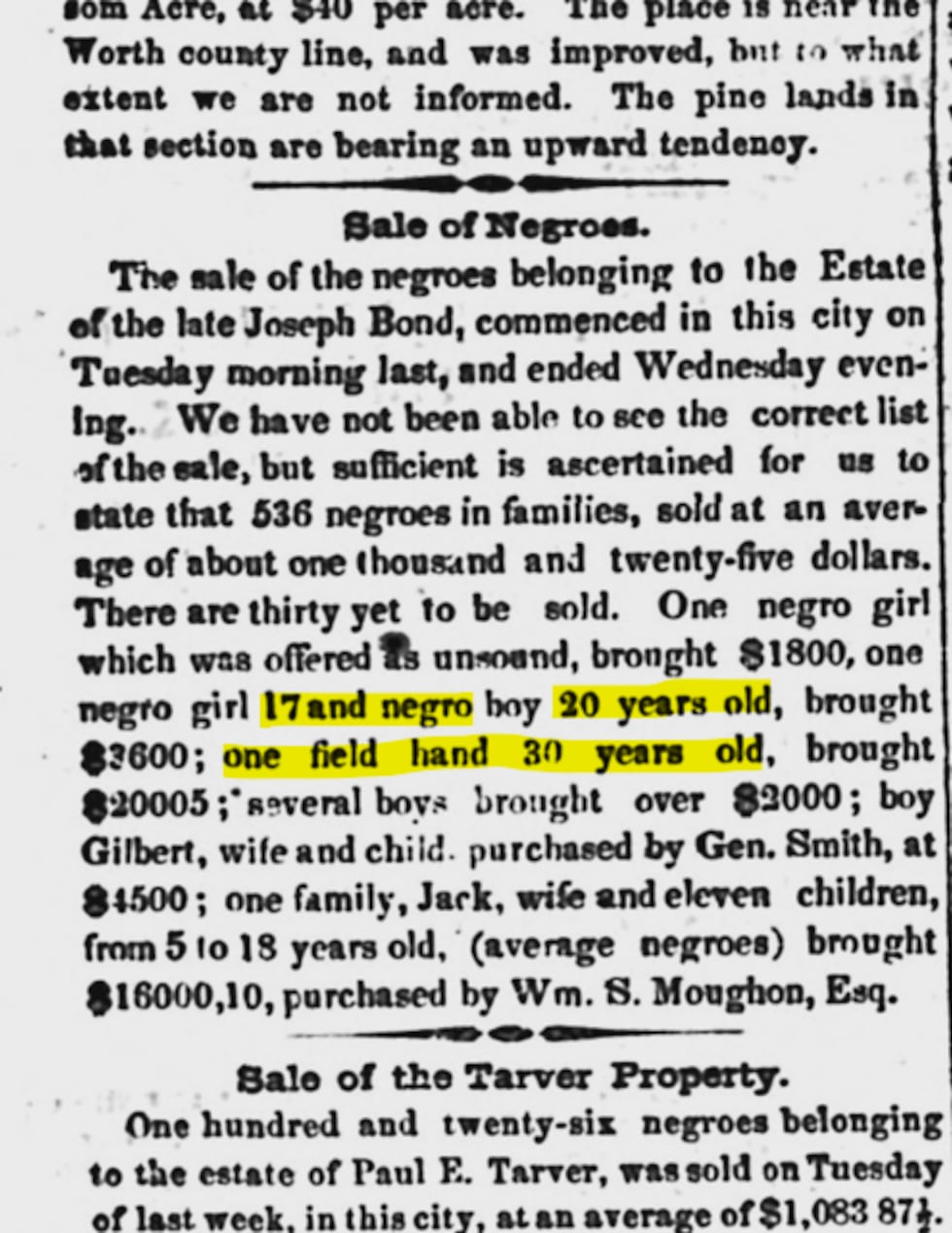 Over 500 slaves sold