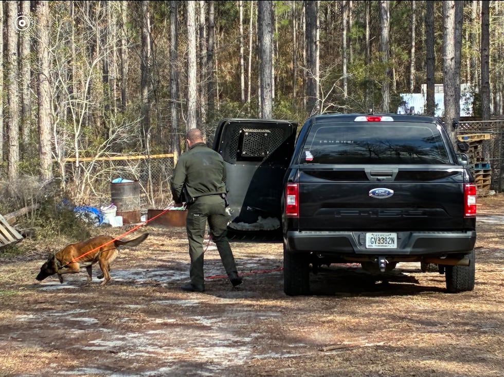 Officials say the property and surrounding areas are being searched for evidence, and...