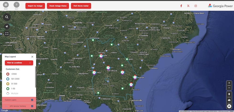 Thousands left without power