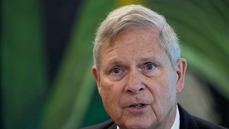 FILE - Agriculture Secretary Tom Vilsack speaks during a news conference, Thursday, June 29,...
