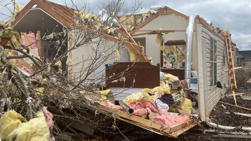 Home destroyed in tornado in LaGrange.
