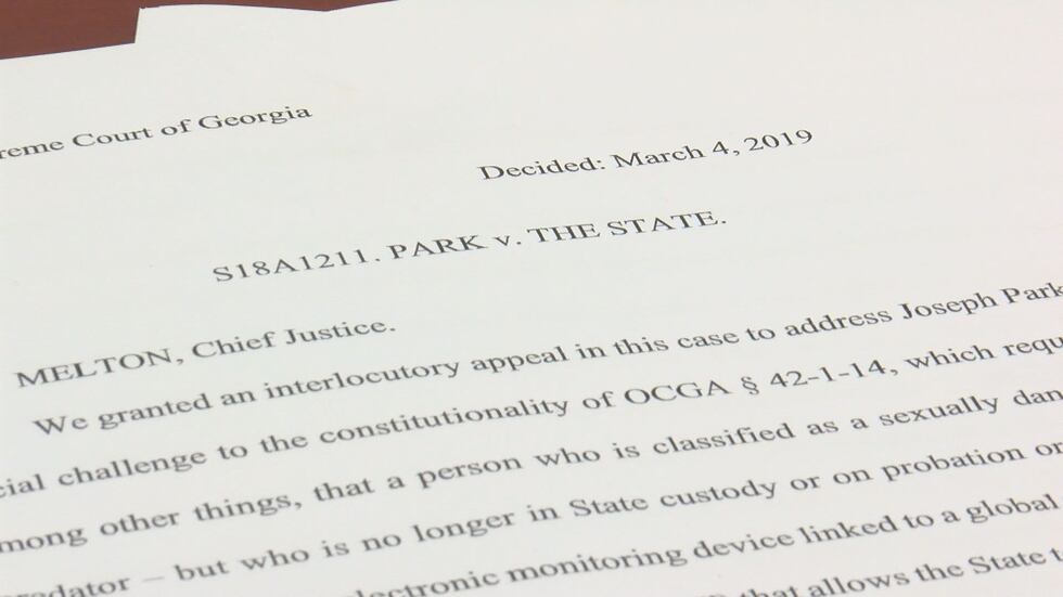 Georgia Supreme Court Case, Park v. The State. (Source: WALB)