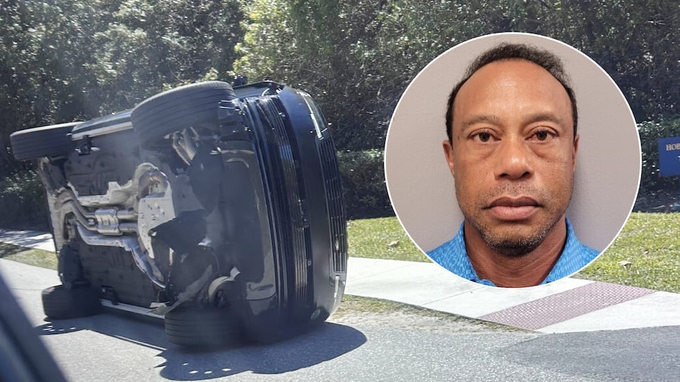Golfer Tiger Woods was involved in a rollover crash in Jupiter Island, Fla., on Friday, March...