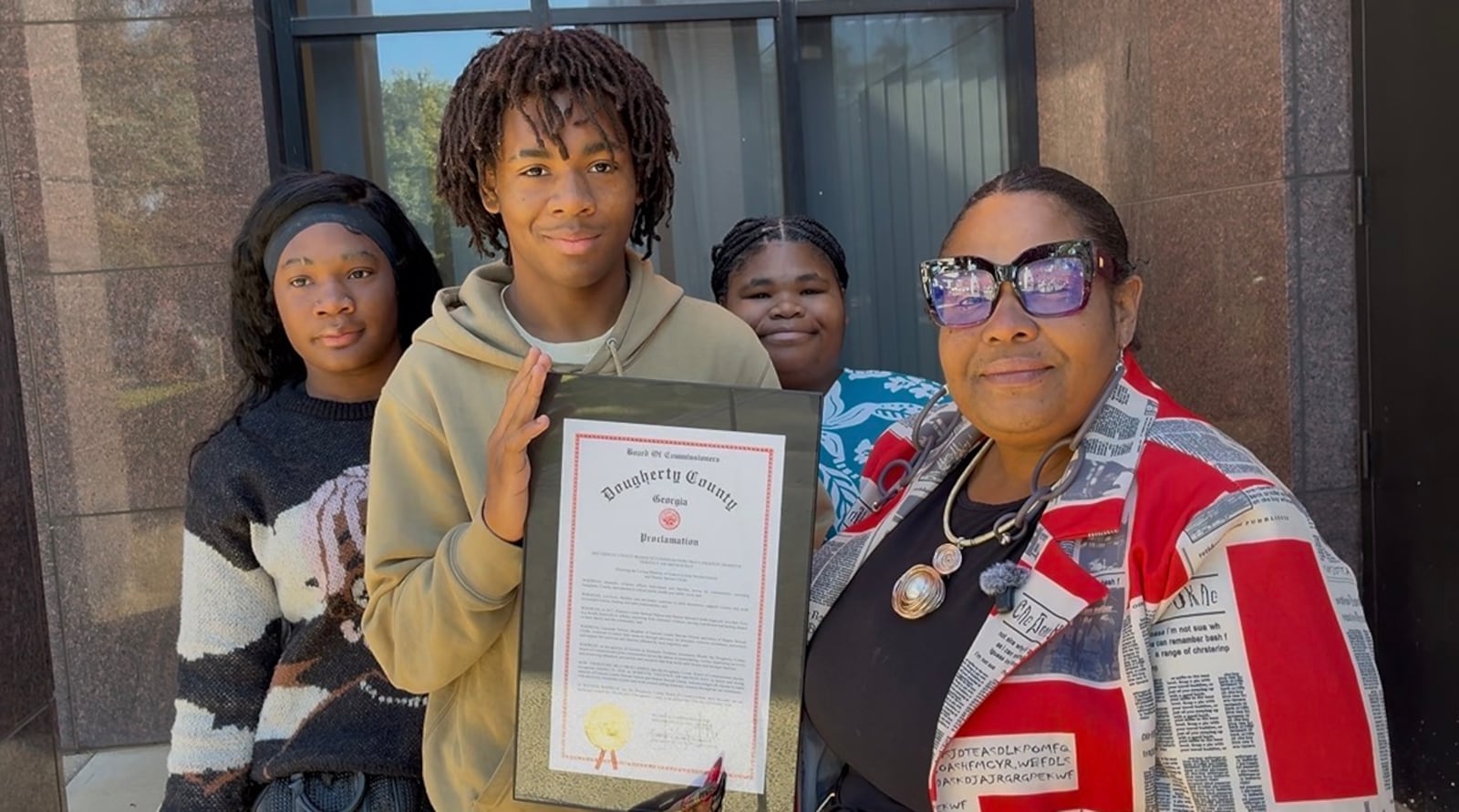 Commissioners presented a proclamation Monday (Oct. 19) recognizing Francis Nelson and Mamie...