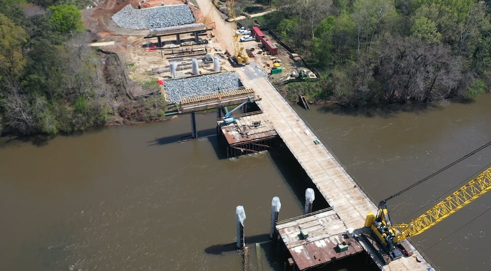 Drone image of the bridge