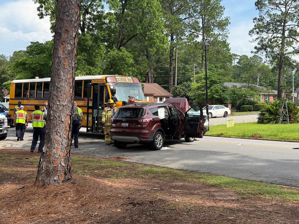 School bus crashes near Deerfield-Windsor School in Albany