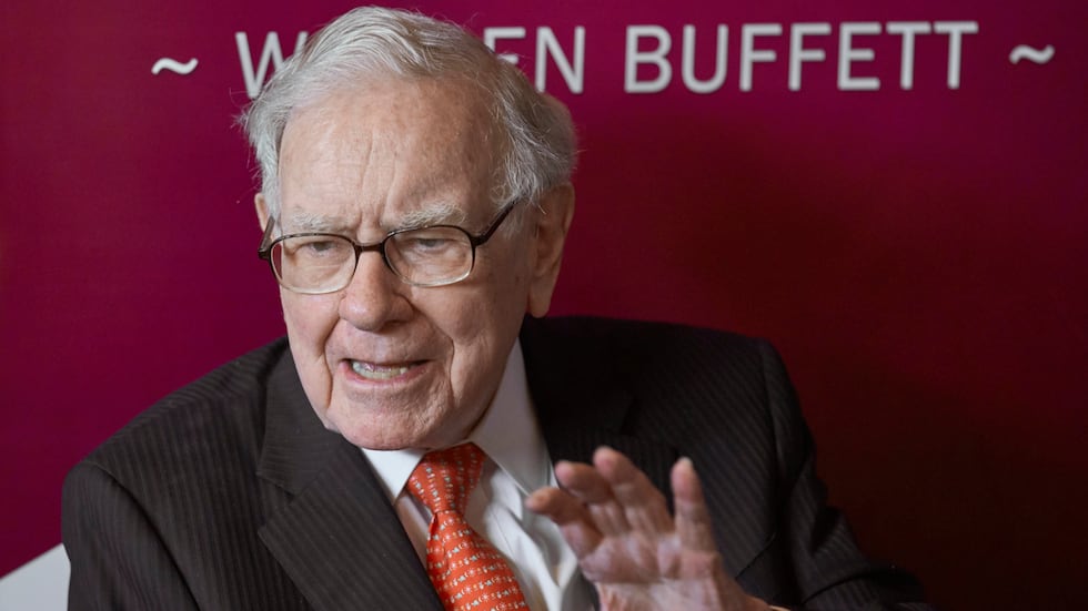FILE - In this May 5, 2019, file photo Warren Buffett, Chairman and CEO of Berkshire Hathaway,...