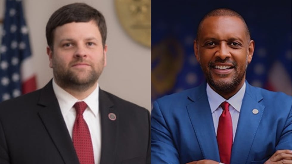 Tim Fleming, left, and Vernon Jones, right, are facing off the Republican nomination for...