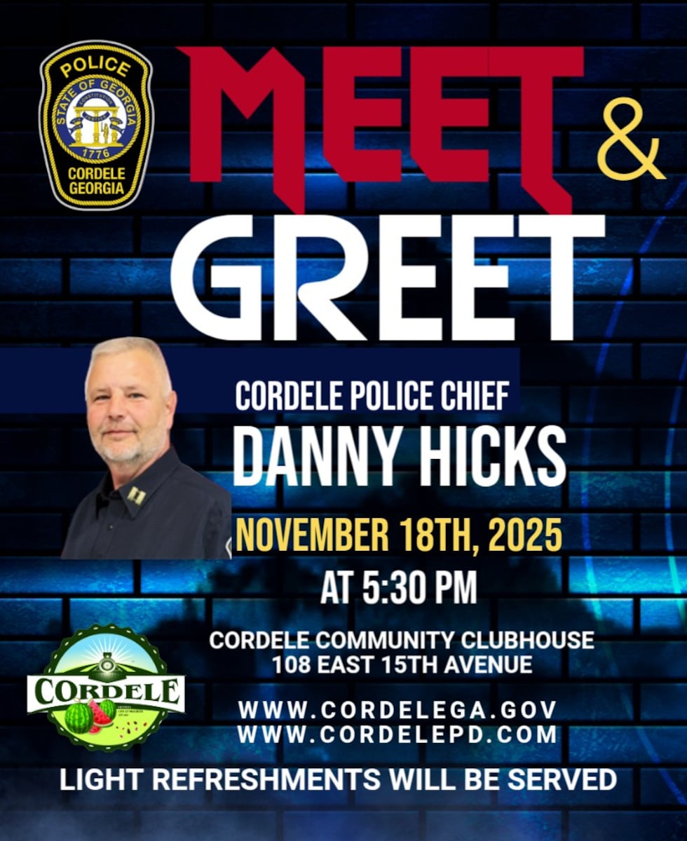 A Chief Hicks meet-and-greet will be held Tuesday at 5:30 p.m.
