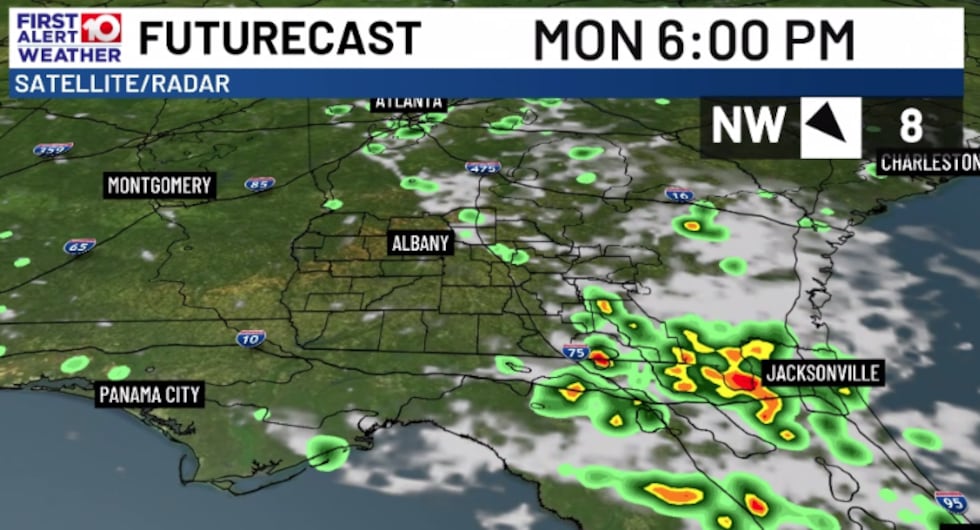 Sunny for Albany, Stormy East of I-75