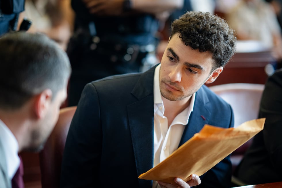 Luigi Mangione appears for a pre-trial hearing at Manhattan Criminal Court in New York,...