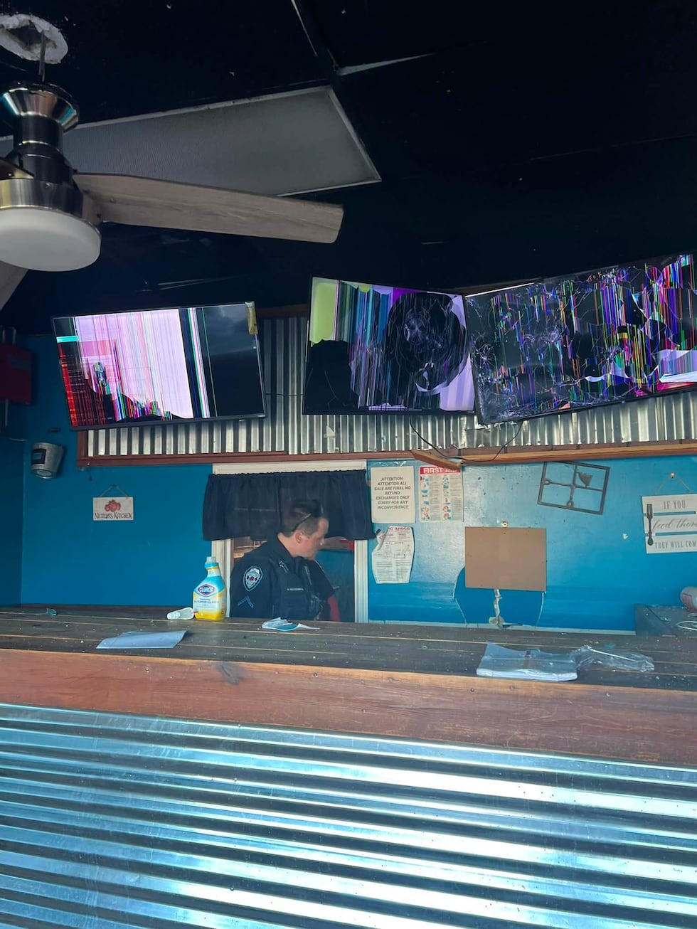 A quiet Thursday morning was shattered when a tire flew off a truck and crashed through the...