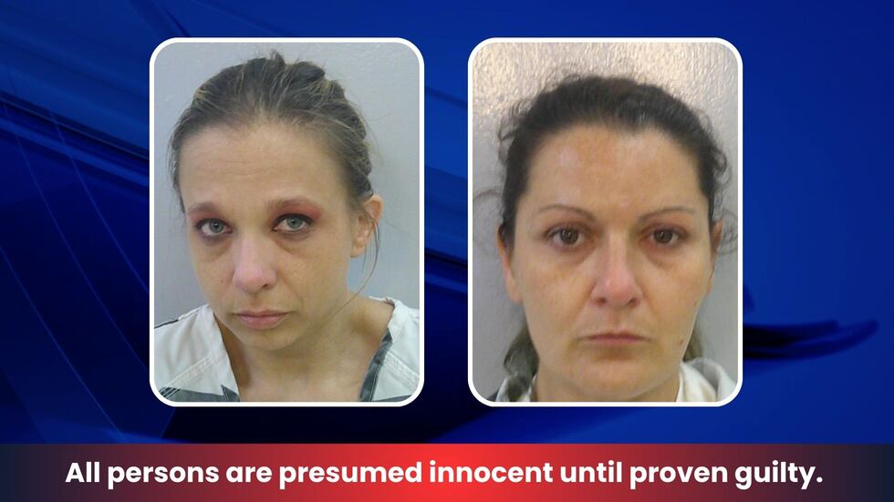 The Grant Parish Sheriff’s Office said the women used a drone to fly in plastic crow...