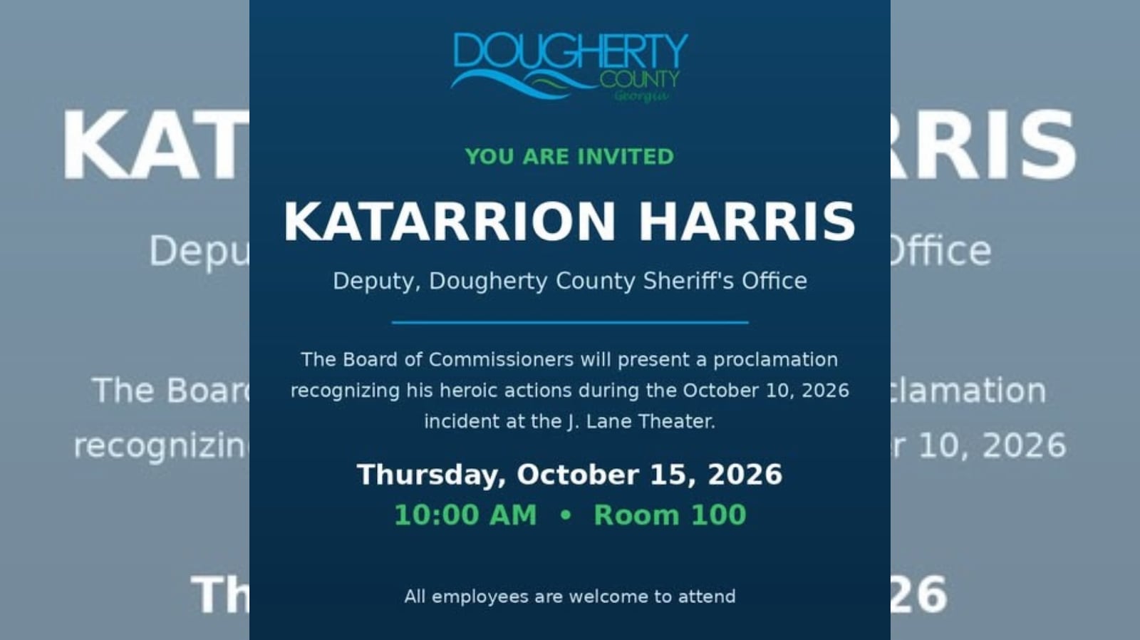 Deputy of the Dougherty County Sheriff's Office