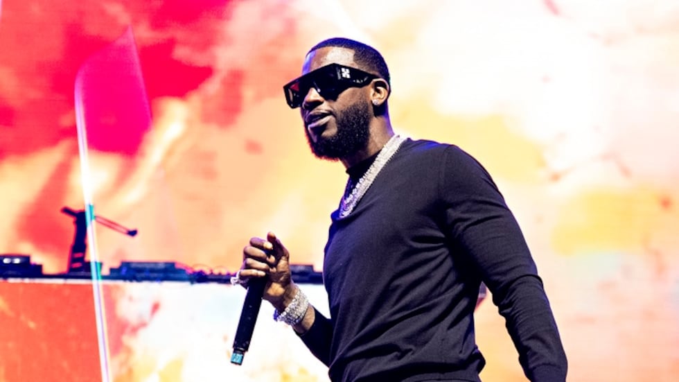 Gucci Mane performs at the Essence Festival on Saturday, July 1, 2023, at the Caesars...