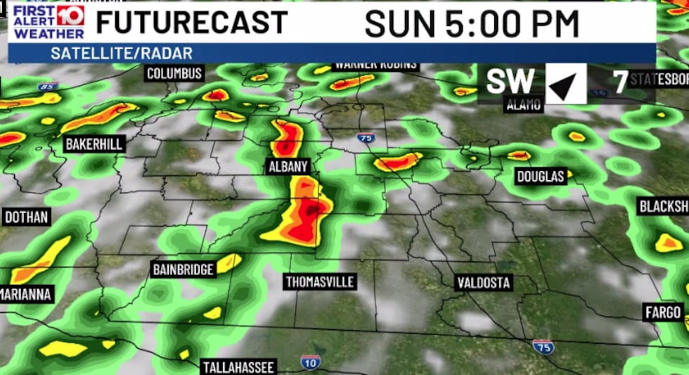 A look at your Sunday Storms