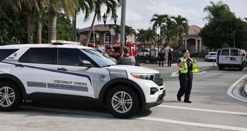 Emergency personnel from Coral Springs and Coconut Creek are on scene where a plane crashed in...