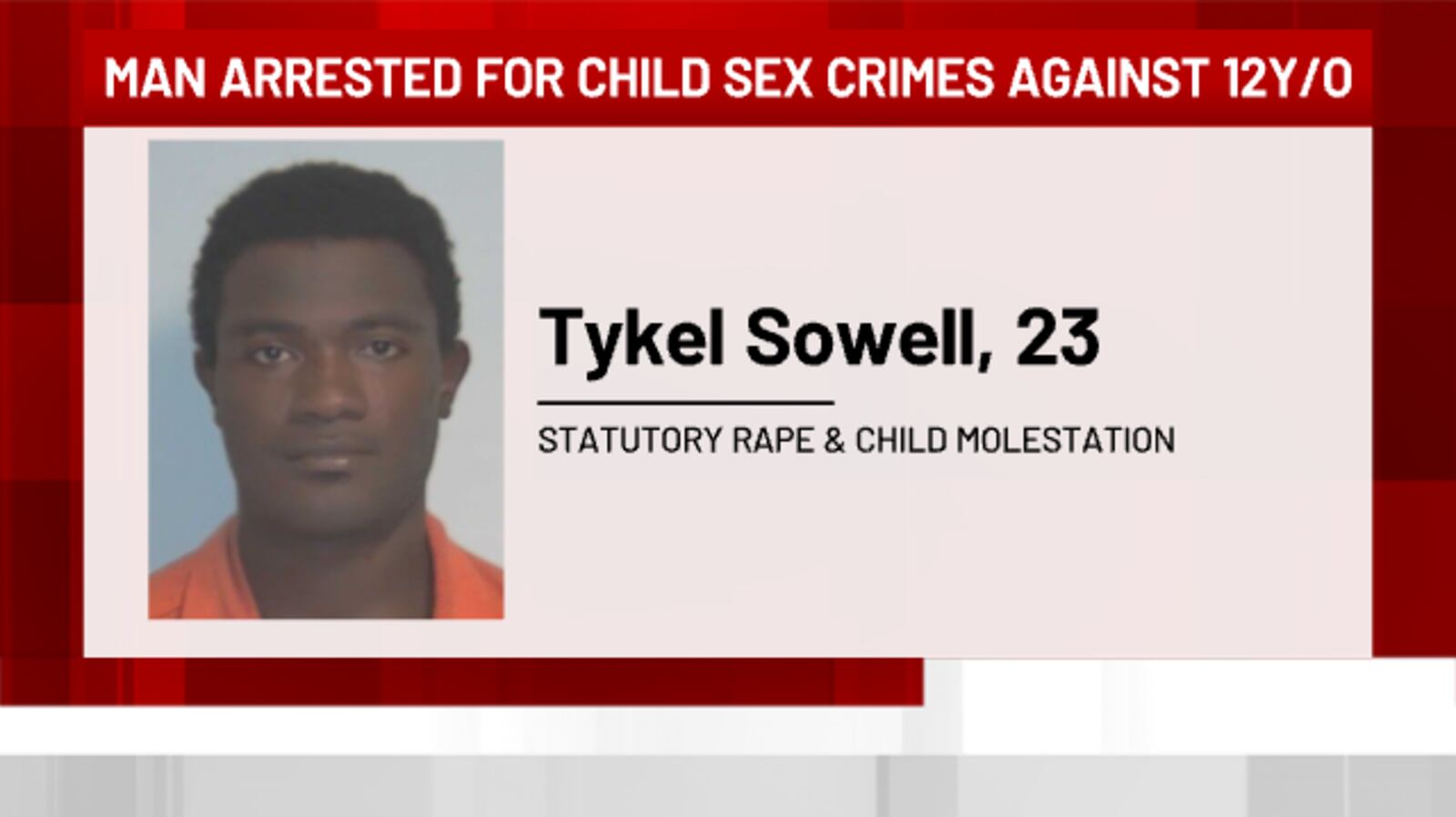 Sowell faces charges for alleged acts with a minor.