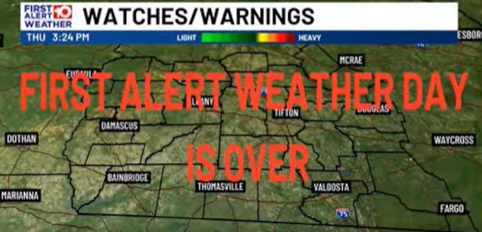 First Alert Weather Day is Over