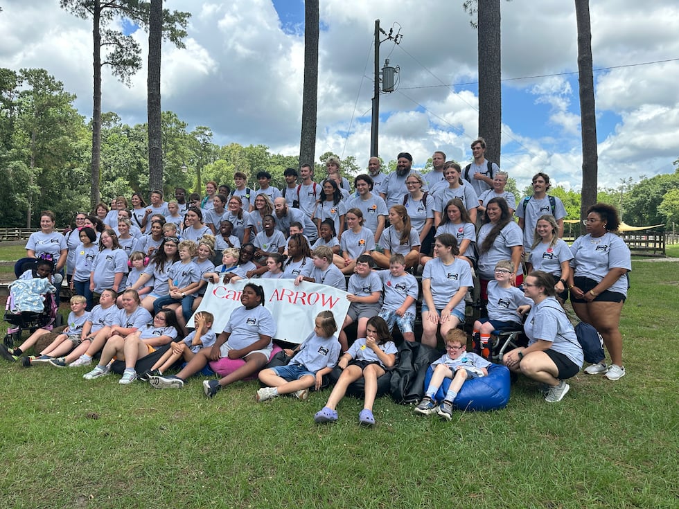 Each day campers learn and participle in swimming, arts and crafts, music, and games.