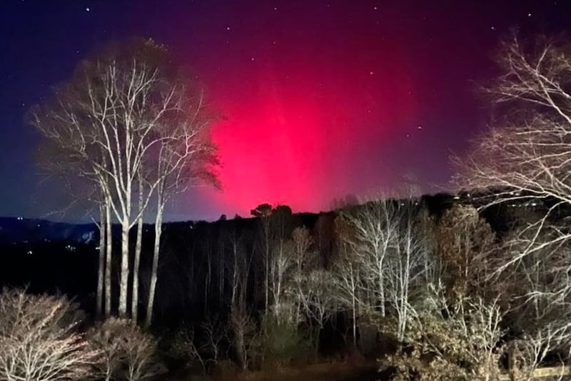 Northern Lights in North Georgia Mountains