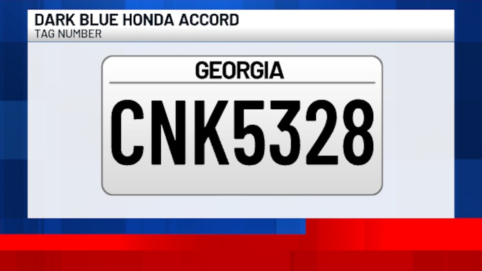 APD needs your help to find a dark blue Honda accord with tag number CNK5328