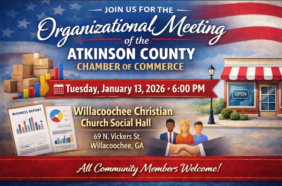 An organizational meeting for the Atkinson County Chamber of Commerce has been scheduled.