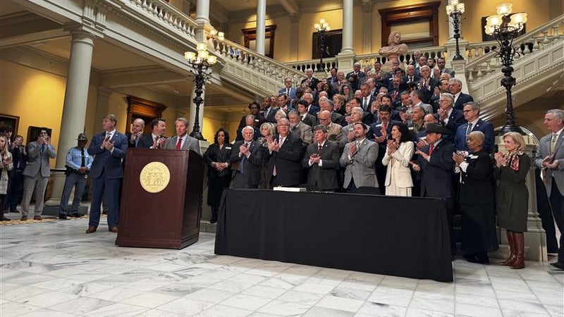 Kemp signed his last budget as Georgia governor on Tuesday.