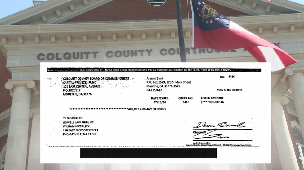 Colquitt County taxpayers have been left with a staggering $576,408.69 bill following a...