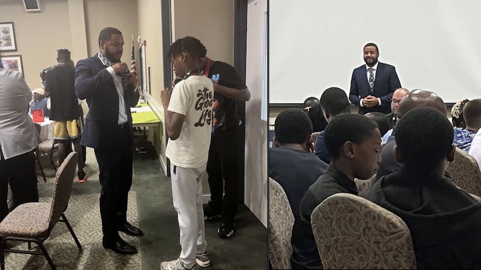 WALB Sports Director Aaron Meaux teaches young men life skills at annual "Ties That Bind" event.