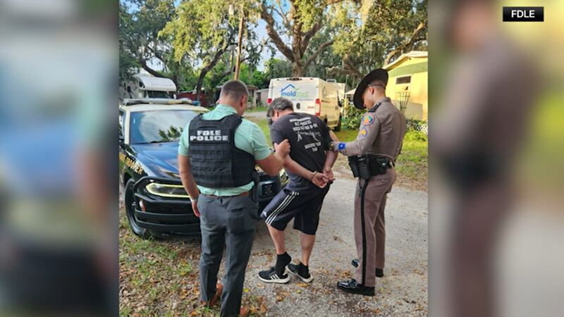 Law enforcement said in a news release the suspect is facing a charge of criminal mischief.