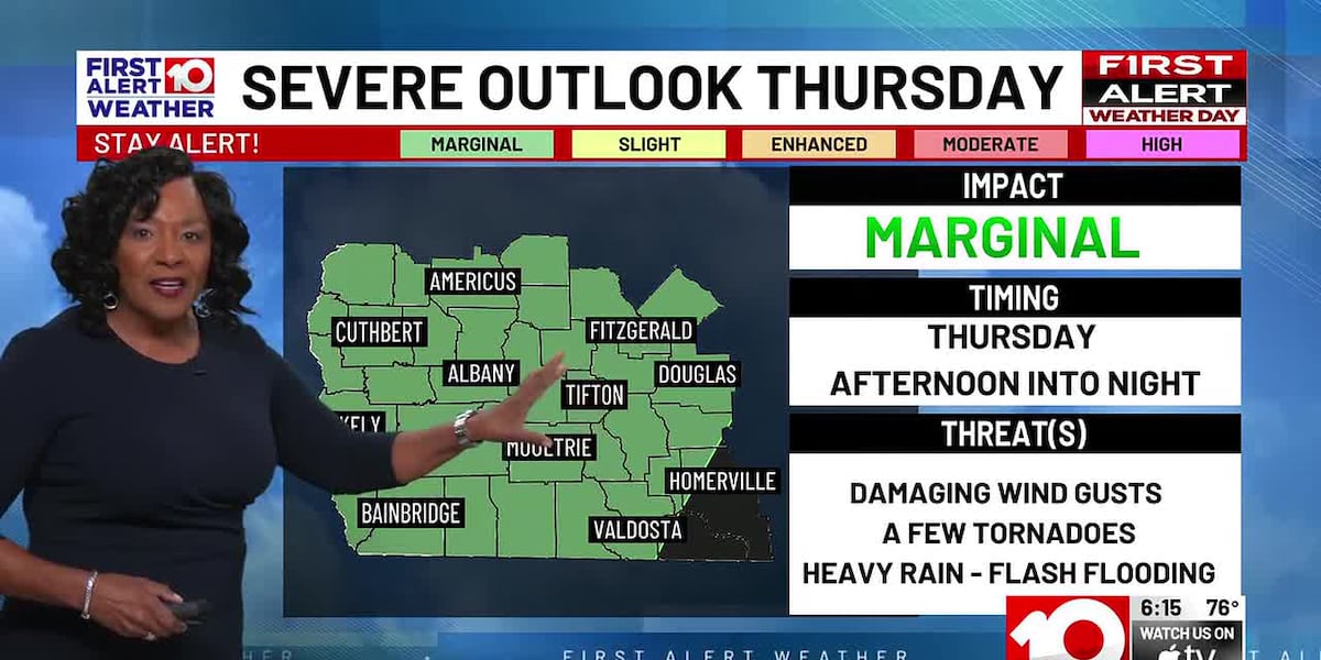 Tropical system tracks east with severe and heavy rain threat