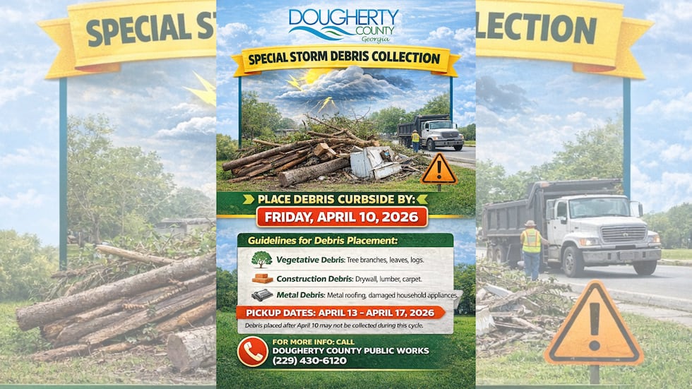 Dougherty County Public Works will implement a special debris collection program to assist...