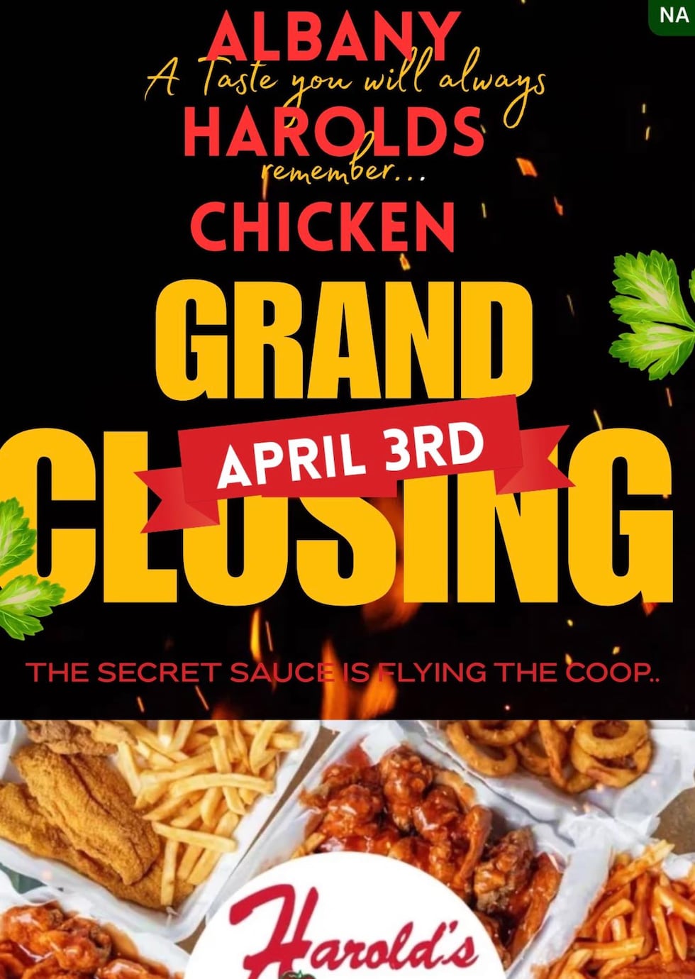 Harold’s Chicken, the Chicago-born chain known for its signature mild sauce, is set to close...