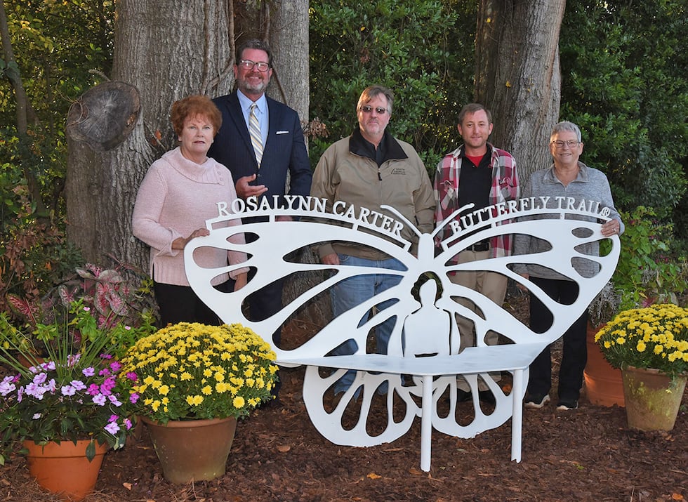 SGTC welding students help create butterfly bench honoring Rosalynn Carter