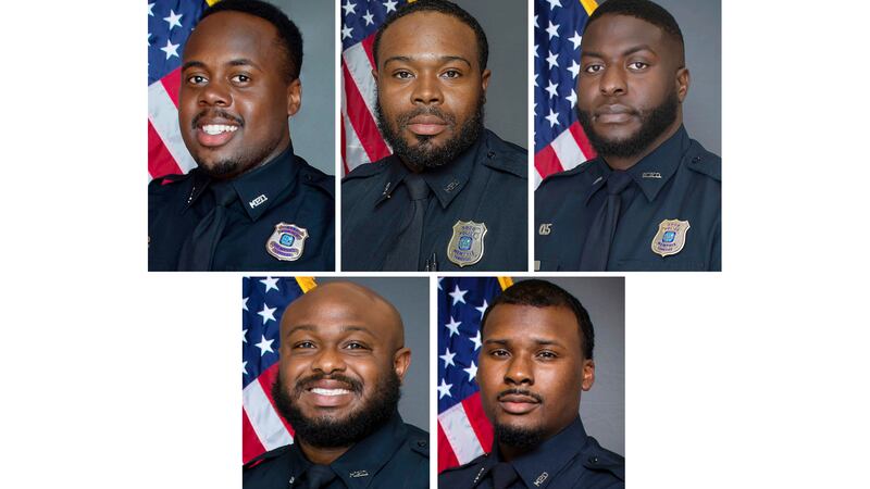 FILE - This combination of images provided by the Memphis, Tenn., Police Department shows,...