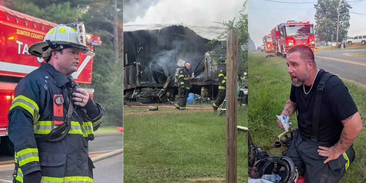 Extreme heat adds challenge as Sumter County firefighters battle house fire