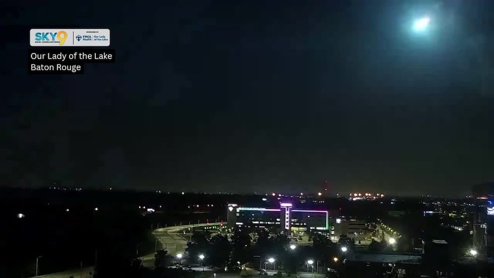 WAFB's Sky9 camera network captured multiple views of a fireball over south Louisiana on...