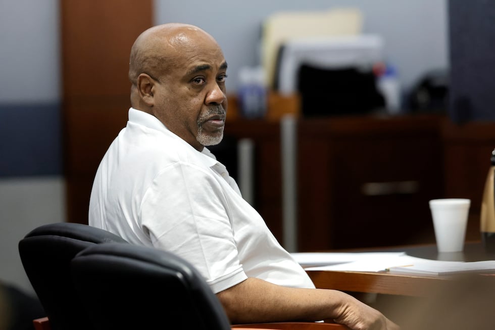 Duane Davis appears in court during the third day of jury selection in his murder trial,...