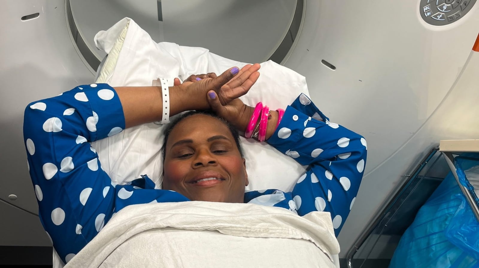 Chequita Paulk said a self-exam found her cancer this year and that she has radiation...