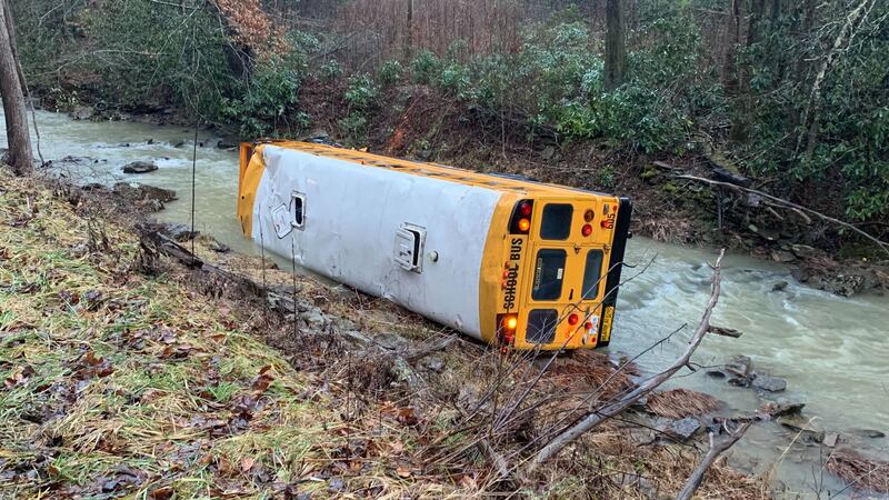 Nearly two dozen students were taken to the hospital following a school bus crash in eastern...