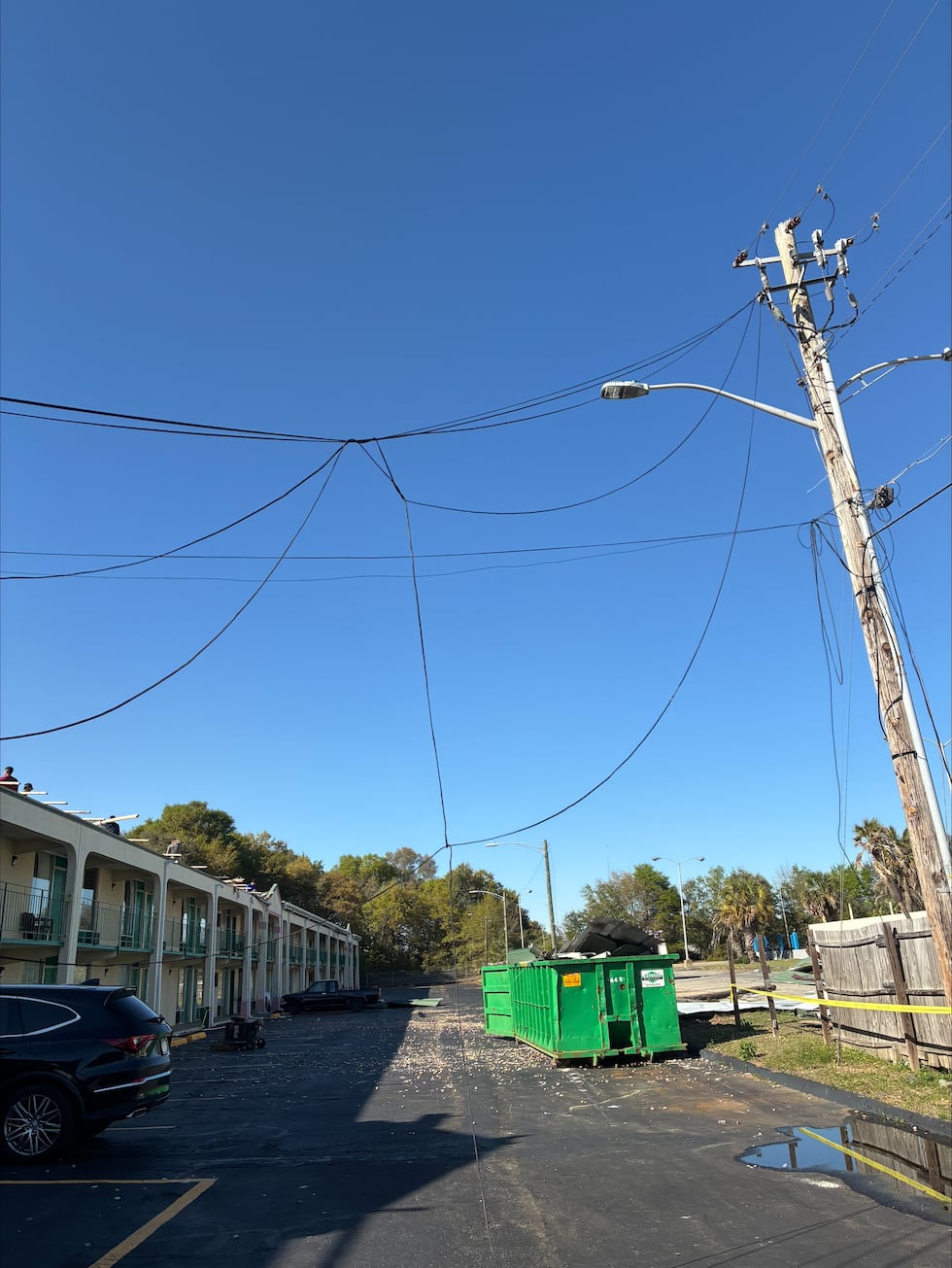 Downtown Albany, local motel damaged in severe weather Thursday