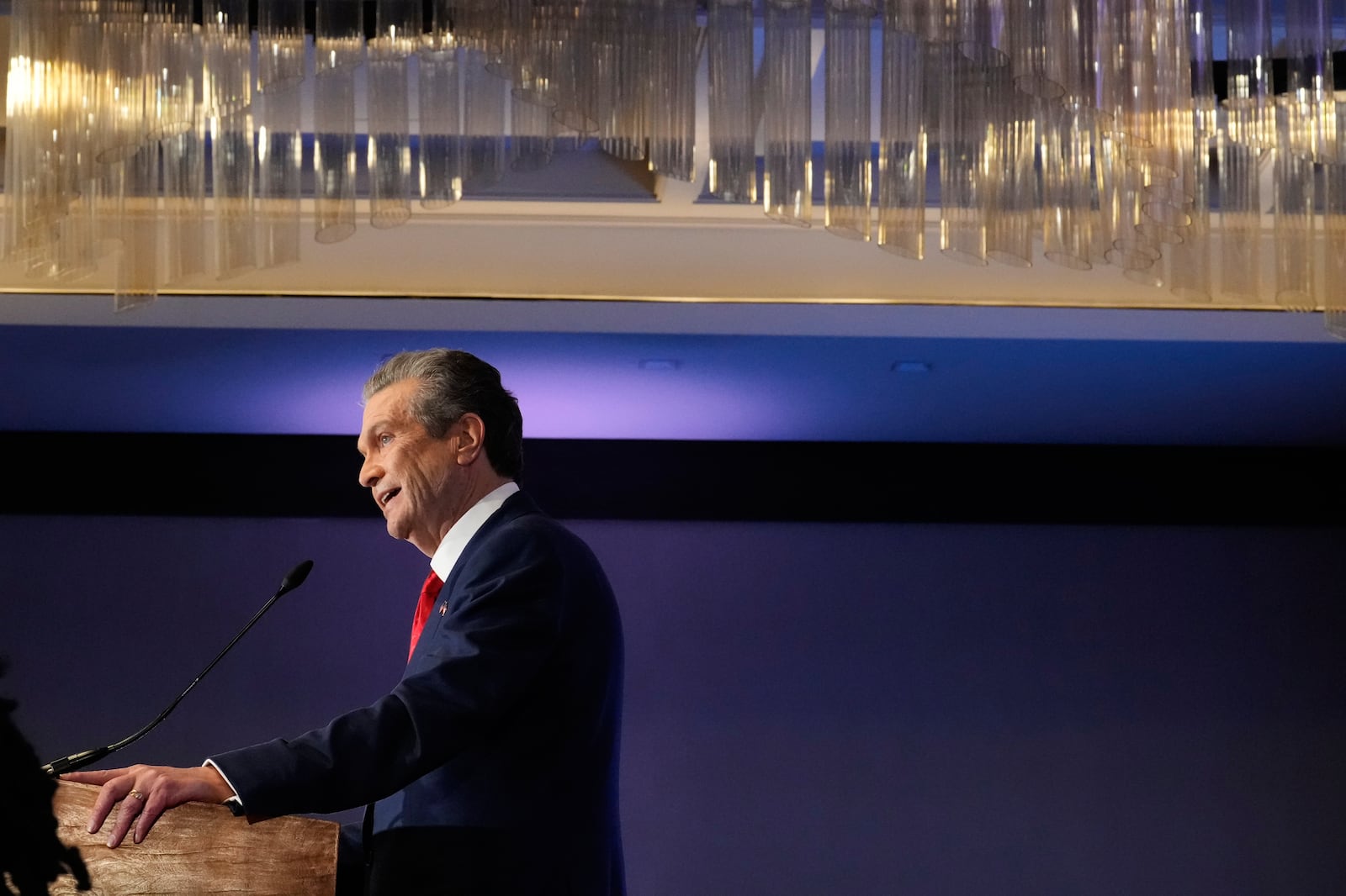 Georgia gubernatorial candidate Rick Jackson speaks during a Georgia primary election party on...