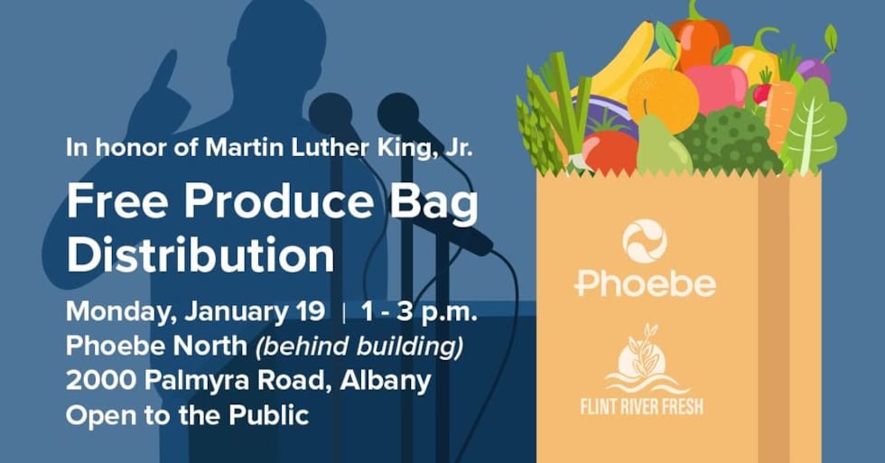 Phoebe Putney Health System will host a free produce bag distribution in honor of MLK day.