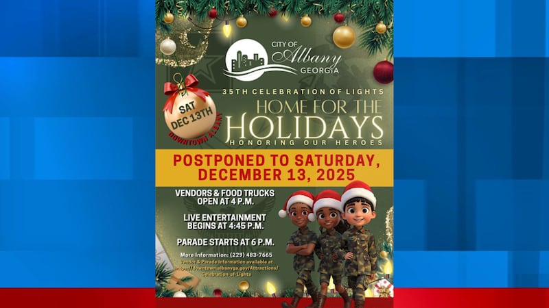 City of Albany will host its 35th Annual Celebration of Lights Christmas Parade.