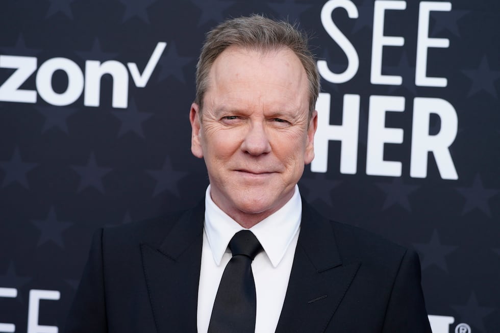 FILE - Kiefer Sutherland arrives at the 29th Critics Choice Awards Jan. 14, 2024, at the...