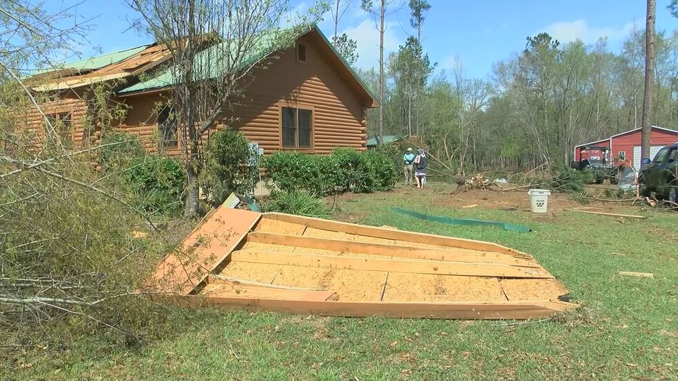 A Dawson home saw damage from Thursday's severe weather.