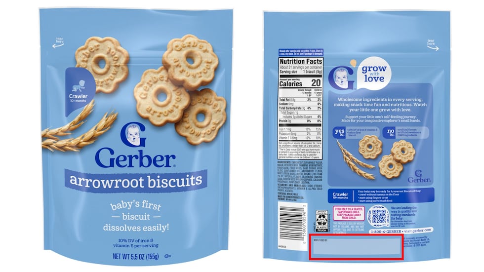 Gerber initiates recall due to potential plastic, paper pieces