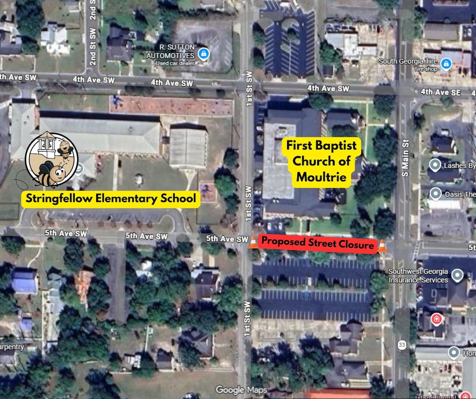 First Baptist Church requests closure of 5th Avenue Southwest for parking, facilities