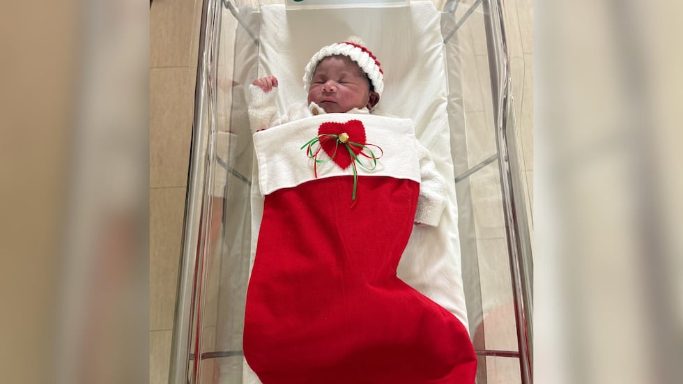 SGMC welcomes holiday babies with handmade stockings, Santa hats